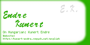 endre kunert business card